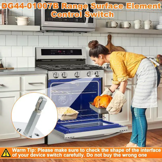 Alt view image 4 of 7 - DG44-01007B DG44-01007A PER001-03 PER001-13 Triple Burner SwitchElements Control Replacement for Samsung Range Stove 160817,H-Cut