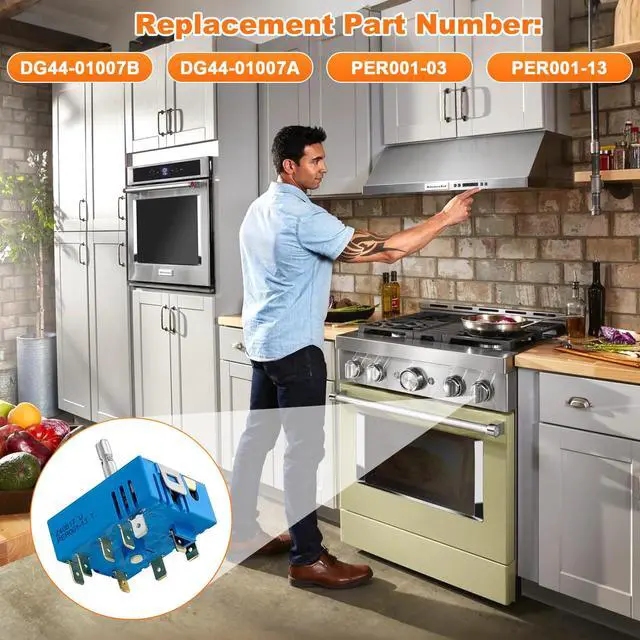 Alt view image 7 of 7 - DG44-01007B DG44-01007A PER001-03 PER001-13 Triple Burner SwitchElements Control Replacement for Samsung Range Stove 160817,H-Cut