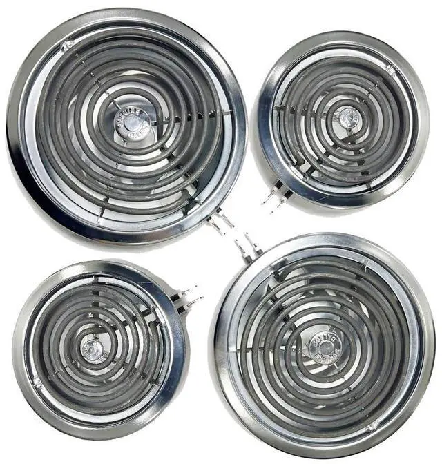 Main image of WB30M1 WB30M2 GE Electric Stove Burners Replacement Element with Stove Burner Covers Drip Pans for Electric Stoves Compatible with GE Hotpoint Electric Range Stove Top