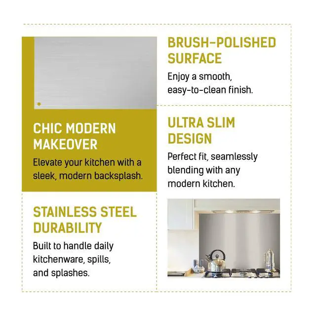 Alt view image 4 of 7 - 24x30 Stainless Steel Kitchen Backsplash Oven Spatter Shield | 24"x30" stainless steel backsplash with pre-drilled holes oven spatter shield, stain guard for stove