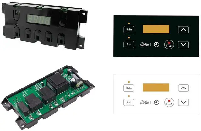 Alt view image 3 of 5 - 316455500 Oven Range Stove Control Board with White and Black Overlays | Compatible with Frigidaire and Electrolux Ovens, 7 Button Panel, Replacement for 5304518660, 316455420R, 316455420
