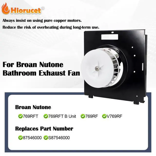 Alt view image 2 of 7 - 769RF B Unit, S87546000 87546000 B-Unit Motor Assembly Replacement for Broan Nutone 769RFT B Unit, 769RF, V769RF Bathroom Exhaust Fan, Upgrade Pure Copper Motor, 70 CFM