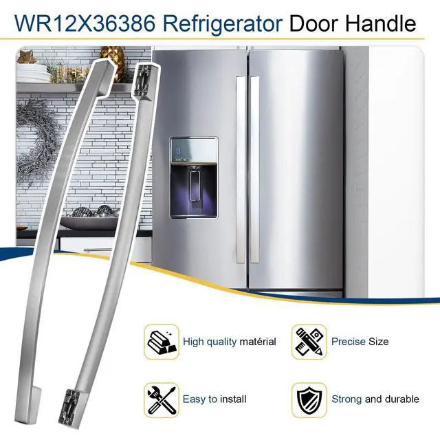 Alt view image 5 of 7 - Refrigerator Parts & Accessories WR12X36386 Stainless Freezer Handle Compatible with GE Refrigerators,Silver