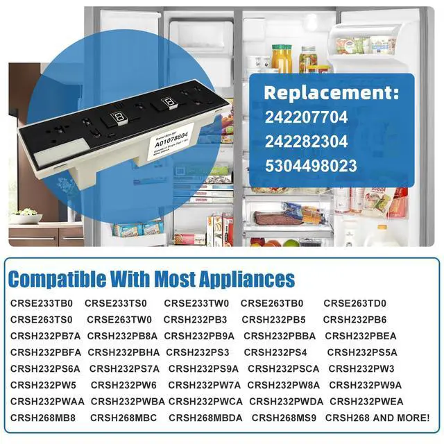 Alt view image 6 of 7 - A01078804 Refrigerator Electronic Control Board For Frigidaire Replacement Parts with Cover, Control and Display Board compatible with 242207704 5304498023