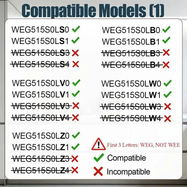 Alt view image 2 of 7 - Knobs for WEG515S0LS0 WEG515S0LS1 WEG515S0FS0 WEG515S0FS2 WEG515S0FS3 | WEG515S0LZ0 WEG515S0LZ1 WEG745H0FS0 WEG745H0FS1 WEG745H0FS2 Gas Stove Compatible with Whirlpool Cooktop