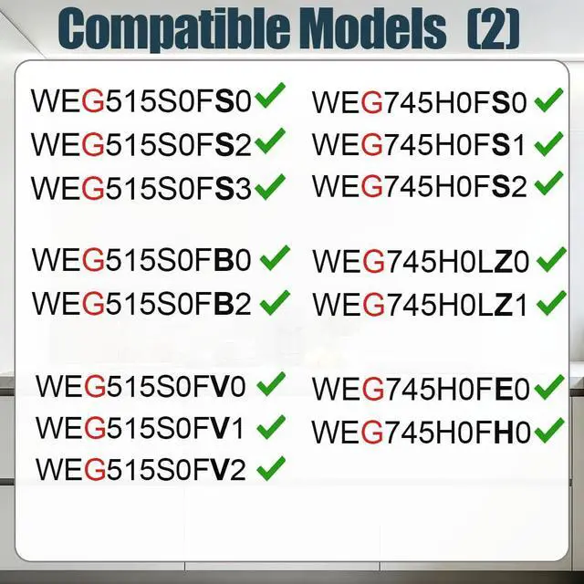 Alt view image 3 of 7 - Knobs for WEG515S0LS0 WEG515S0LS1 WEG515S0FS0 WEG515S0FS2 WEG515S0FS3 | WEG515S0LZ0 WEG515S0LZ1 WEG745H0FS0 WEG745H0FS1 WEG745H0FS2 Gas Stove Compatible with Whirlpool Cooktop