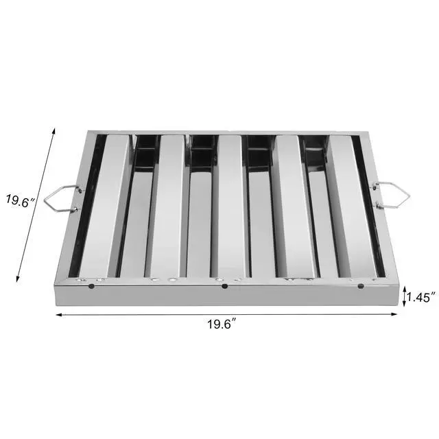 Alt view image 2 of 7 - 54385 Stainless Steel Hood Filter 20" W x 20" H, Set of 6