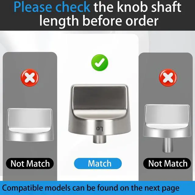 Alt view image 3 of 7 - WFG535S0LS1 WFG535S0LZ1 WFG525S0JS1 Knobs for Whirlpool Stoves1/2D | WFG535S0LS0 WFG535S0LZ0 WFG535S0JS0 WFG535S0JS1 WFG535S0JZ0 WFG535S0JZ1 Knob for Whirlpool Gas Stoves Replaces W11023139