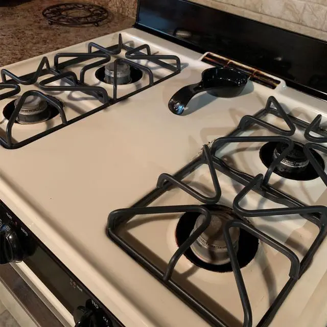 Alt view image 2 of 7 - Upgraded WB31X20643 Grates Replacement Parts for GE Stove Parts Burner Grate, GE Cooktop Parts Metal Steel Surface Grate Kenmore Hotpoint Gas Range Parts Stove Top Grate Square Burner Wok Rack 4 pcs