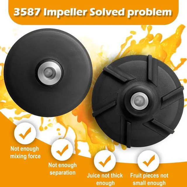 Alt view image 5 of 6 - 3587 Magnetic Impeller, 3220 Bearing Housing Compatible with Grindmaster Crathco Beverage Dispensers, Fits Models D15, D155, D25, D255, D35, D355 (3 Pack)