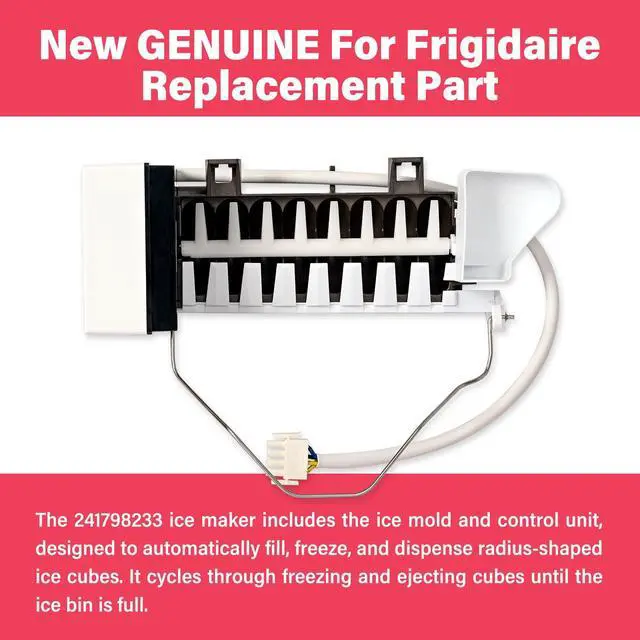 Alt view image 4 of 7 - 241798233 Refrigerator Freezer Ice Maker Fits for Frigidaire Electrolux