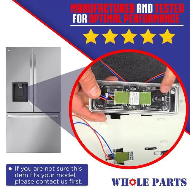 Alt view image 4 of 7 - Upgraded Refrigerator Ice & Water Dispenser Actuator Kit (Nickel Gray) Part# W10368730 - Compatible with Some Kitchen Aid, Amana, Kenmore, Ikea, Maytag and Whirlpool Refrigerators