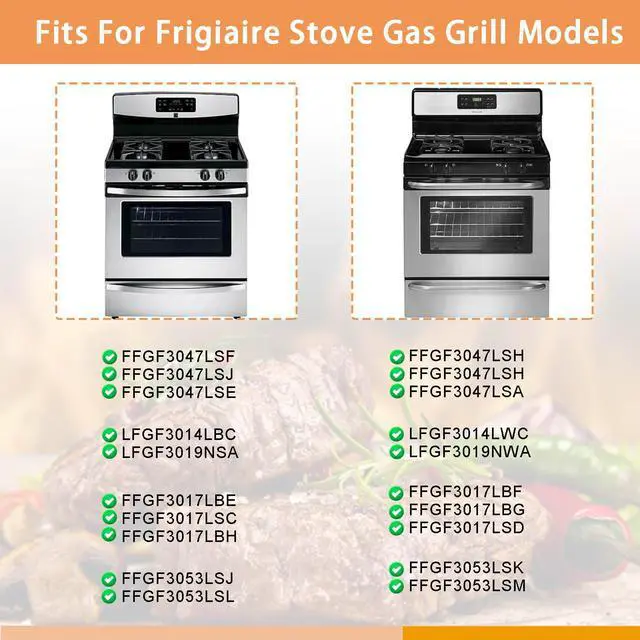 Alt view image 3 of 7 - 316202405 Burner Grate Replacement for Frigidaire Stove Parts Gas Range Top Parts Cast Iron Surface Grate, Stove Burner Replacement FFGF3047LSH, FFGF3047LSF, 4 Pack