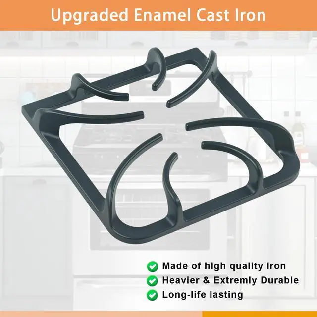 Alt view image 4 of 7 - 316202405 Burner Grate Replacement for Frigidaire Stove Parts Gas Range Top Parts Cast Iron Surface Grate, Stove Burner Replacement FFGF3047LSH, FFGF3047LSF, 4 Pack