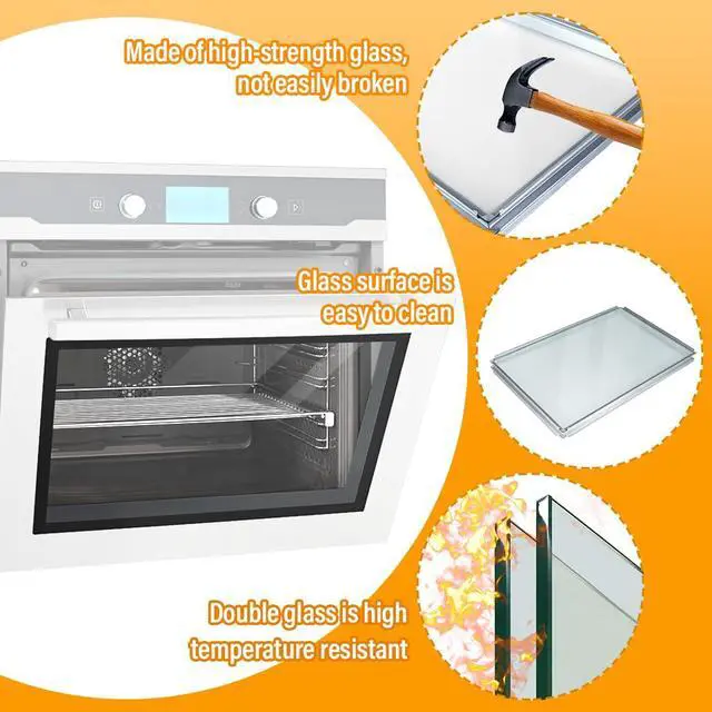 Alt view image 3 of 7 - WB56X22160 Range Oven Inner Door Glass for GE Oven, Stove | Double-Layer Glass, Window Pack Assembly, Part Number: WB55T10154, WB56T10152, WB56X26391, 33791631