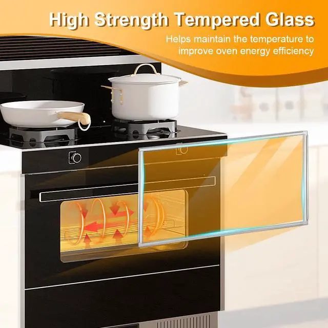Alt view image 5 of 7 - WB56X22160 Range Oven Inner Door Glass for GE Oven, Stove | Double-Layer Glass, Window Pack Assembly, Part Number: WB55T10154, WB56T10152, WB56X26391, 33791631