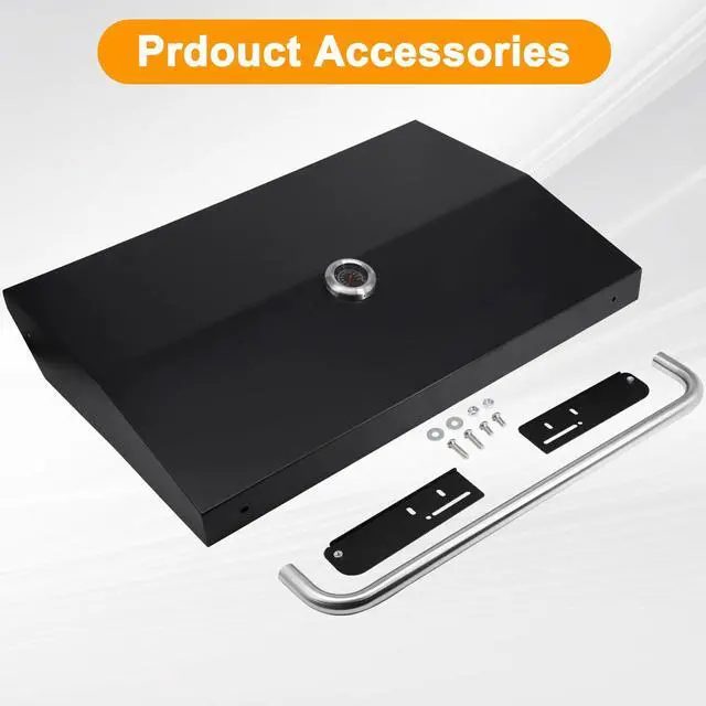 Alt view image 3 of 7 - Hard Cover Hood for Blackstone 28 inch Griddle Lid with Rear Grease System, Blackstone Hood 28 Inch Hard Top Lid with Handle, Black