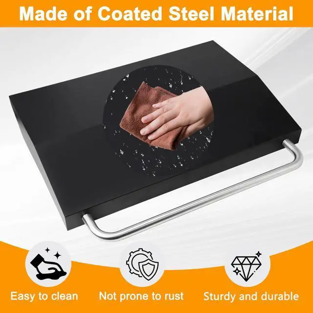 Alt view image 5 of 7 - Hard Cover Hood for Blackstone 28 inch Griddle Lid with Rear Grease System, Blackstone Hood 28 Inch Hard Top Lid with Handle, Black