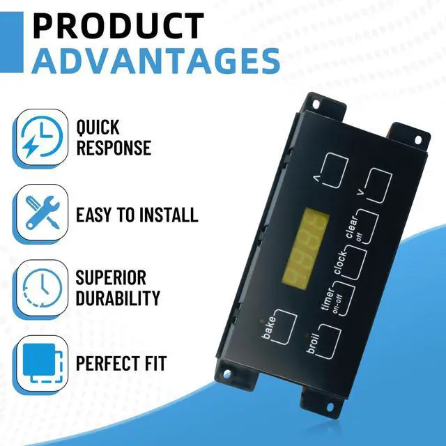 Alt view image 2 of 6 - 316455500 Upgraded Range Oven Board Compatible with Frigidaire and Electrolux Stove Clock Control Board Electric Replace 5304518660 316455400 316455420