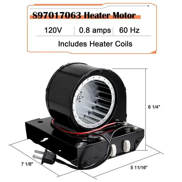 Alt view image 3 of 7 - S97017063 97017063 Motor Blower Heater Assembly for Broan Nutone Heater, 655-C 655-B 655-A 655F 655 695 HFL695 656 658 659 Heating Fan Replacement for Broan Nutone Bathroom Exhaust Fan