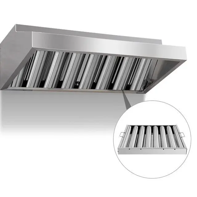 Alt view image 5 of 7 - Hood Filters 19.5W x 19.5H Inch 430 Stainless Steel Pack of 6, 7 Grooves Commercial Hood Filters, Commercial Kitchen Range Hood Filter for Grease Rated Commercial Kitchen Exhaust Hoods