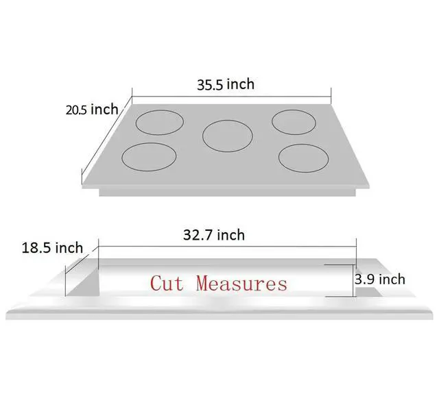 Alt view image 4 of 7 - 36 Inch Gas Cooktop, Tempered Glass 5 Burners Stovetop Built-in Dual Fuel Gas Stove Top NG/LPG Convertible Gas Cooktop
