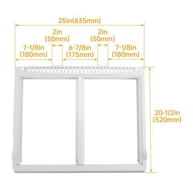 Alt view image 3 of 7 - 240364790 AP4393266 240364718 Crisper Pan Shelf Frame Cover W/O Glass Compatible with Electrolux Frigidaire Refrigerator Drawer Cover White 240364729 240364716 240364796 1512533 Replacement