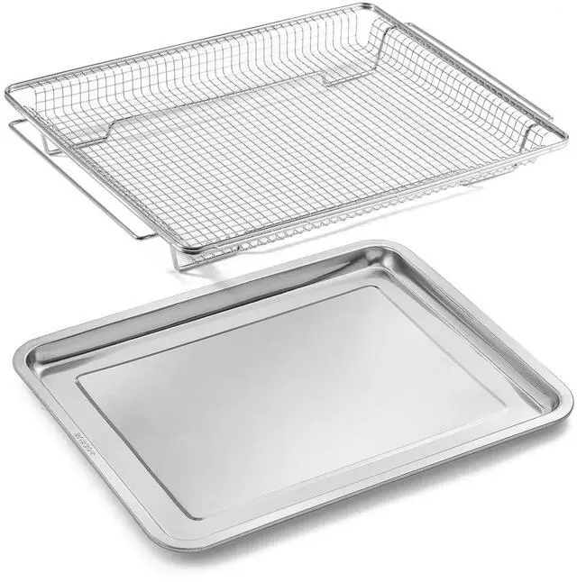 Main image of W11548747 Air Fry Basket Stove Replacement Parts for Whirlpool Maytag Kitchenaid Jennair Range Oven Air Fryer Rack Fry Tray 304 Stainless Steel 18.5 x 12.8 Oven Rack Air Fryer Basket 1 Pcs