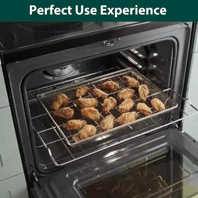 Alt view image 7 of 7 - W11548747 Air Fry Basket Stove Replacement Parts for Whirlpool Maytag Kitchenaid Jennair Range Oven Air Fryer Rack Fry Tray 304 Stainless Steel 18.5 x 12.8 Oven Rack Air Fryer Basket 1 Pcs