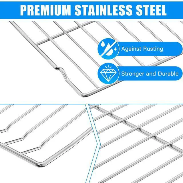 Alt view image 4 of 7 - 316067902 Oven Rack Replacement for Frigidaire Stove Oven Racks,22.6"x 16" | 316067902 Rack-Flat For Kenmore Gas Stove Range Oven Parts 304 Stainless Steel Oven Baking Wire Rack With 2ps Oven Liners