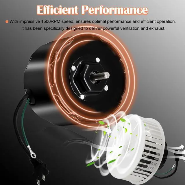 Alt view image 6 of 7 - JA2C028G Fan Motor & 5901A000 Blower Wheel for Broan Nutone Bathroom Exhaust Fan Replacement Parts, S23405SER, 23405SER, JA2C028-1, 23405, QT9093WH, QT80, QT100L, QT110 3.3" Diameter Motor