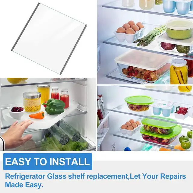 Alt view image 6 of 6 - UPGRADED W11188040 Refrigerator Glass Shelf Compatible with Whirlpool Fresh Food Upper Glass Shelf Replacement,Tempered Glass Shelf Parts W11135529,AP6286990, Fit WRS312/ WRS315/ WRS321/WRS325..Series