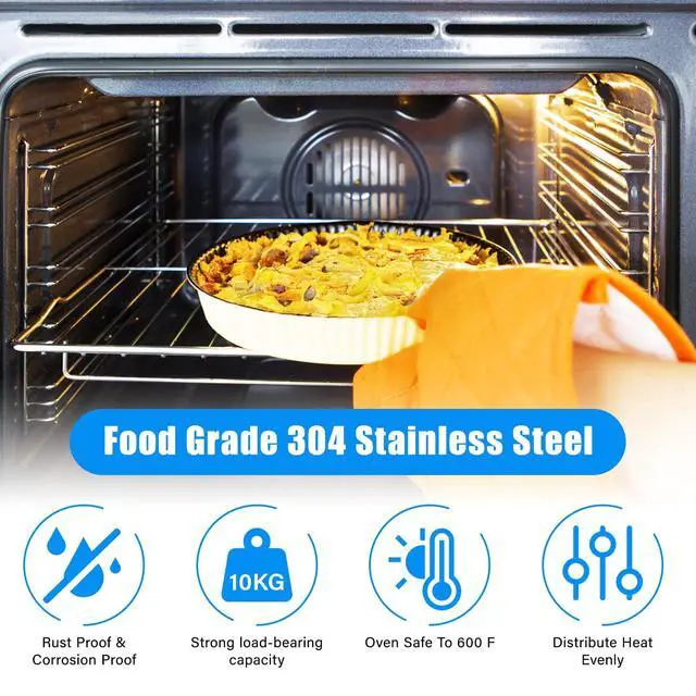 Alt view image 6 of 7 - 316067902 Oven Rack Replacement for Frigidaire Stove Oven Racks,22.6"x 16" | 316067902 Rack-Flat For Kenmore Gas Stove Range Oven Parts 304 Stainless Steel Oven Baking Wire Rack With 2ps Oven Liners