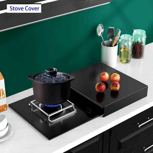 Alt view image 5 of 7 - Gas Stove Top Cover, Stove Burner Covers, Stainless Steel Stovetop Noodle Board for Cooktop RV Sink Electric Stove L14.6" x W21.3" x H2.76" Kitchen Stove Rack,Cooker Top Bracket