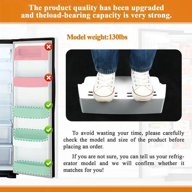 Alt view image 5 of 6 - MAN61844401 Refrigerator Door Shelf Bin (Right) Compatible with LSC27925ST Bin, LSC23924SW Door Shelf, LSC27914SB, LSC27925SW, Kenmore Refrigerator 79551012010, 79551313014, etc