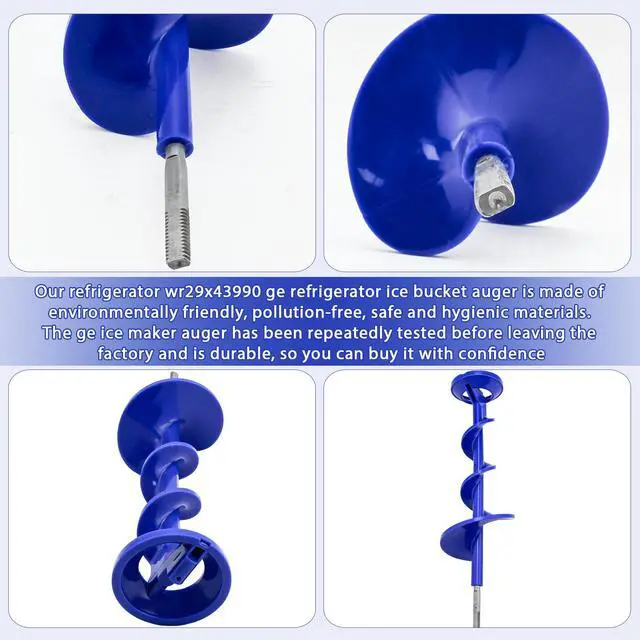 Alt view image 6 of 7 - WR29X43990 ice Bucket Auger Compatible with ge hotpoint etc Refrigerator (Some Models), Replace Number: WR17X10835 WR17X11259 WR17X1199 WR29X42446 4982874 AP7225279 PS17626595 EAP17626595 etc