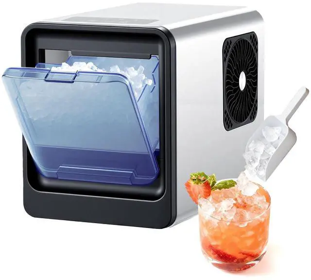 Main image of Countertop Ice Maker, 33 lbs per Day, Self-Cleaning Portable Machine with Scoop, Drawer-Style Ice Access, Nugget Ice-Making Machine with Chewable ICES for Home, Kitchen, Office, Bar & Party