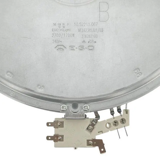 Alt view image 4 of 6 - 316282100, MEE62385301 Range 12" Dual Radiant Surface Element Burner OEM Replacement Parts, Replaces 5300W1R009A MEE62385303 316216600 316464900 316464901 318198934 318198940