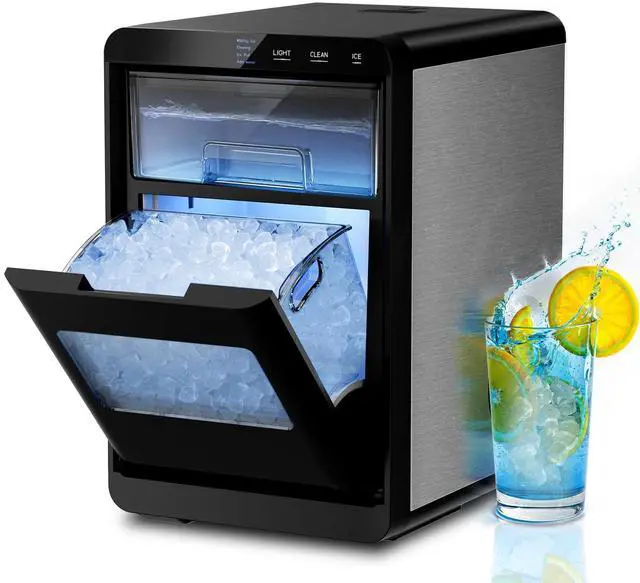 Main image of Nugget Ice Maker Countertop, 44Lbs/Day Sonic Ice Machine, Fast Ice Ready in 1014 Mins, 2026 Upgraded Small Ice Maker with Self-Cleaning for Home, Party, RV & Office
