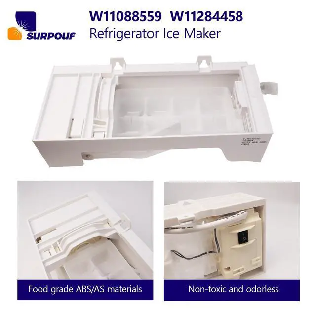 Alt view image 3 of 7 - W11088559 Refrigerator Ice Maker W11284458 Ice Maker Compatible with WhirlpoolThe Connector is a 4-Hole Female end