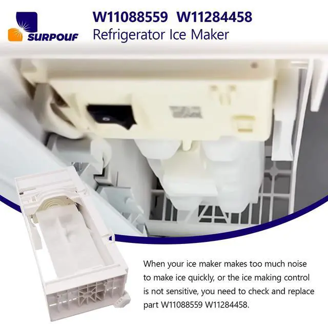 Alt view image 5 of 7 - W11088559 Refrigerator Ice Maker W11284458 Ice Maker Compatible with WhirlpoolThe Connector is a 4-Hole Female end