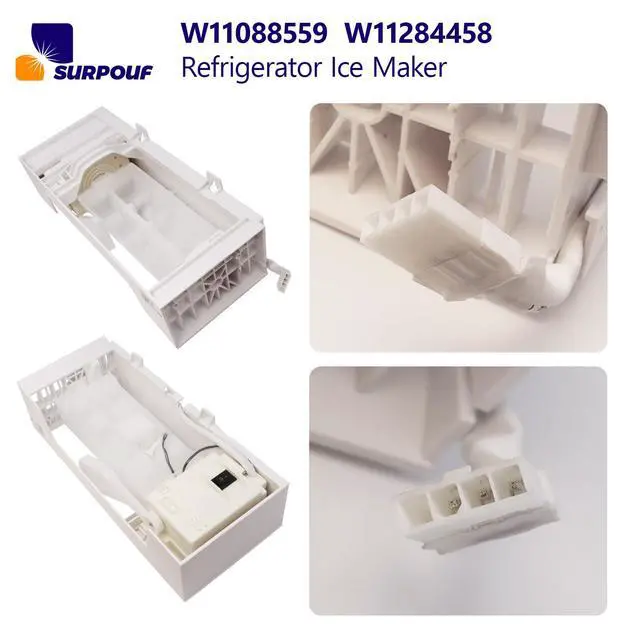 Alt view image 7 of 7 - W11088559 Refrigerator Ice Maker W11284458 Ice Maker Compatible with WhirlpoolThe Connector is a 4-Hole Female end
