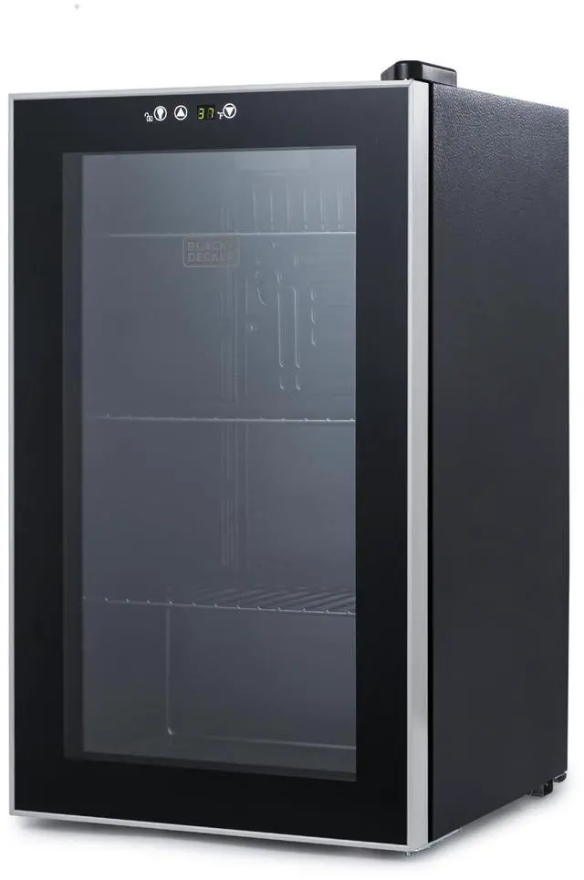 Main image of 2.4 Cu. Ft. Beverage Cooler, BDB26HB | Beverage Fridge with Double Pane Glass Door, Drink Fridge with 76-Can Capacity for Home Bar, Home Office and More