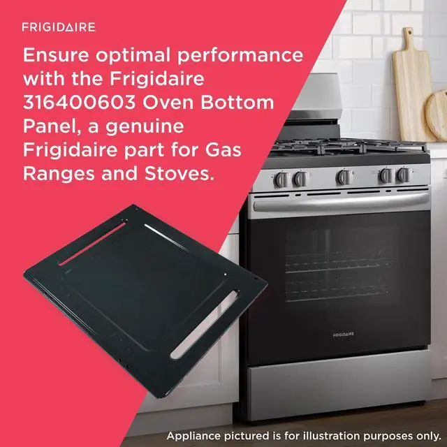 Alt view image 4 of 6 - 316400603 Oven Bottom Panel for Gas Ranges and Stoves, Black