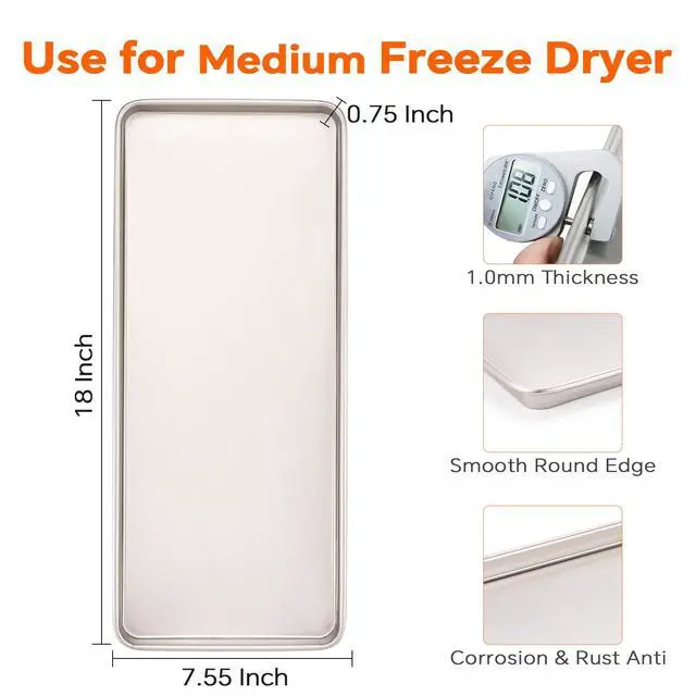 Alt view image 4 of 7 - Medium Trays for Harvest Right Freeze Dryer, 304 Stainless Steel Trays for Harvest Right Freeze Dryer Machine, for Harvest Right Freeze Dryer Accessories M (Medium 5Pack)