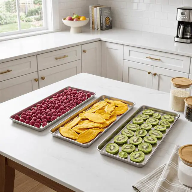 Alt view image 6 of 7 - Medium Trays for Harvest Right Freeze Dryer, 304 Stainless Steel Trays for Harvest Right Freeze Dryer Machine, for Harvest Right Freeze Dryer Accessories M (Medium 5Pack)