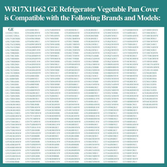 Alt view image 5 of 7 - UPGRADED WR17X11662 Vegetable Pan Cover Frame (no glass) Compatible with GE, Hotpoint Refrigerator, WR17X11661 Refrigerator Drawer Cover replace 1092139, AP3796326, EAP964313 Crisper Cover Frame