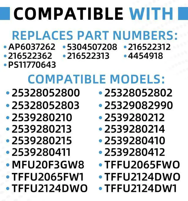 Alt view image 2 of 5 - 5304507199 Upgraded Freezer Door Gasket Compatible with Frigidaire Kenmore Crosley Gibson Seal Part Replaces 216522312 216522313 216522362 5304507208 4454918 Not Universal