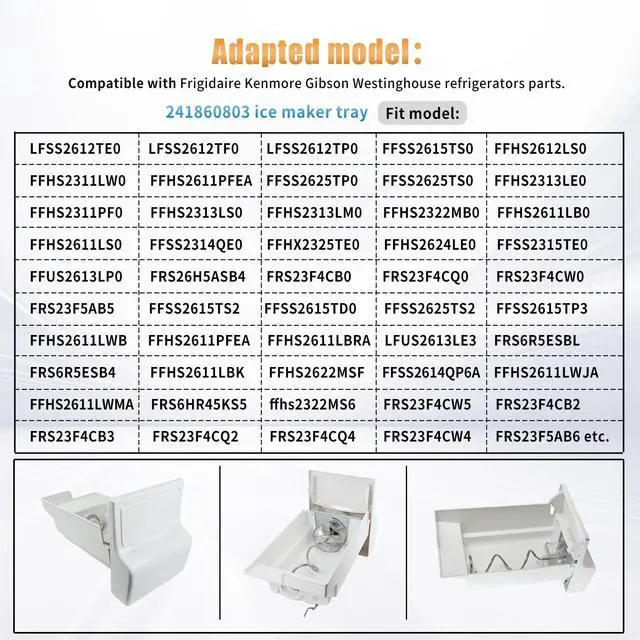 Alt view image 4 of 7 - 241860803 Frigidaire Ice Bucket Assembly for Frigidaire Kenmore etc | Ice Maker Compatible with Crosley Westinghouse & Gibson Refrigerator, Replace AP4300918, 1376941, 240323804, 240323808