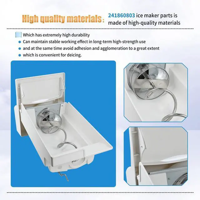 Alt view image 5 of 7 - 241860803 Frigidaire Ice Bucket Assembly for Frigidaire Kenmore etc | Ice Maker Compatible with Crosley Westinghouse & Gibson Refrigerator, Replace AP4300918, 1376941, 240323804, 240323808